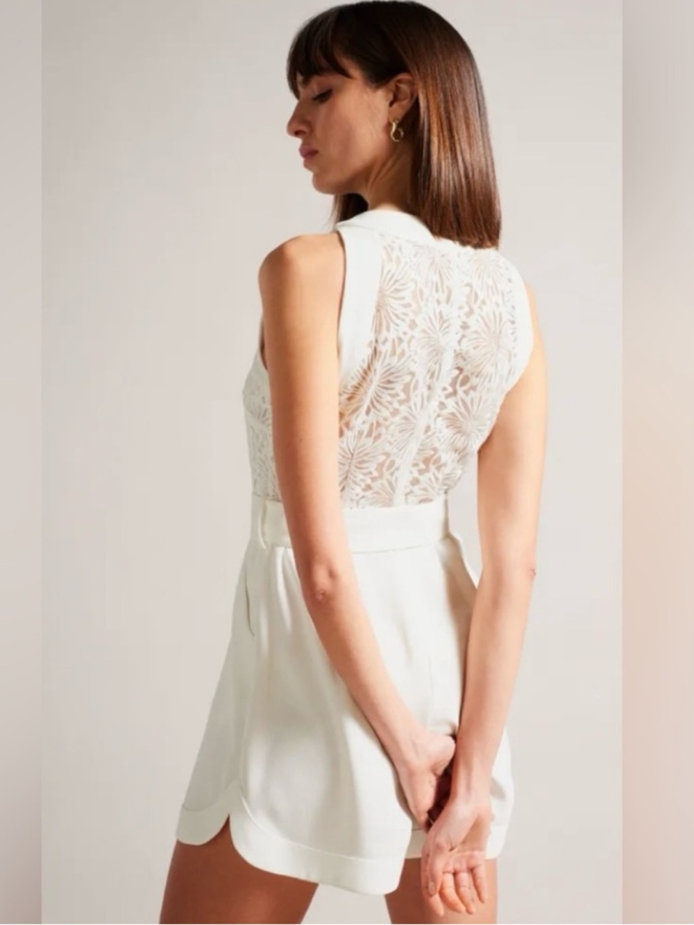 Ted Baker White Floral Romper NWT
